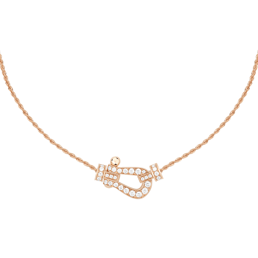 FRED Force 10 18k Rose Gold and Diamond Medium Model Necklace