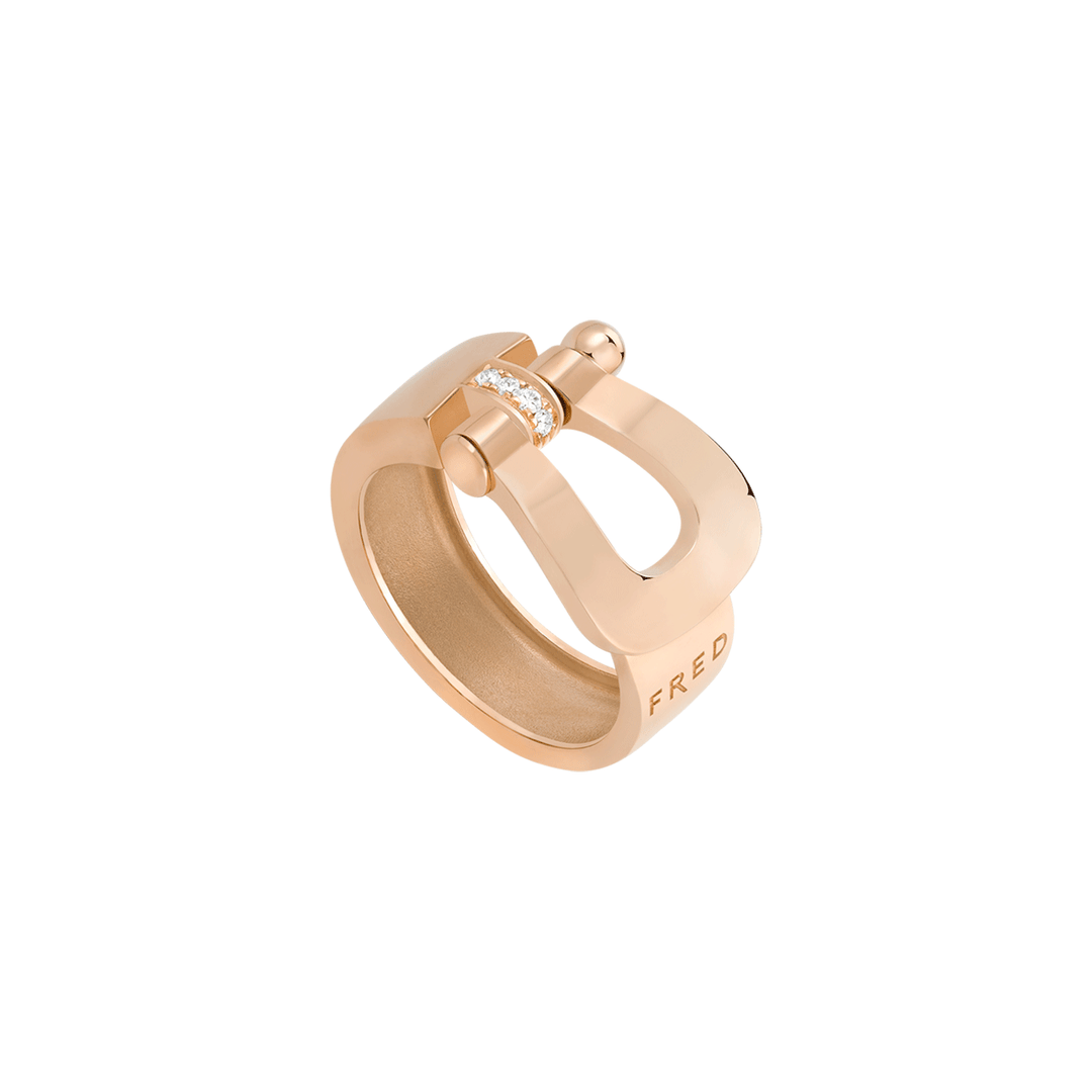 FRED Force 10 18k Rose Gold and Diamond Large Model Ring