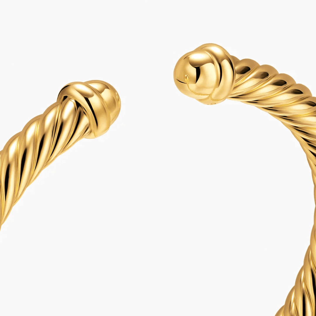 David Yurman Cablespira Flex Bracelet 18k Yellow Gold, 6mm