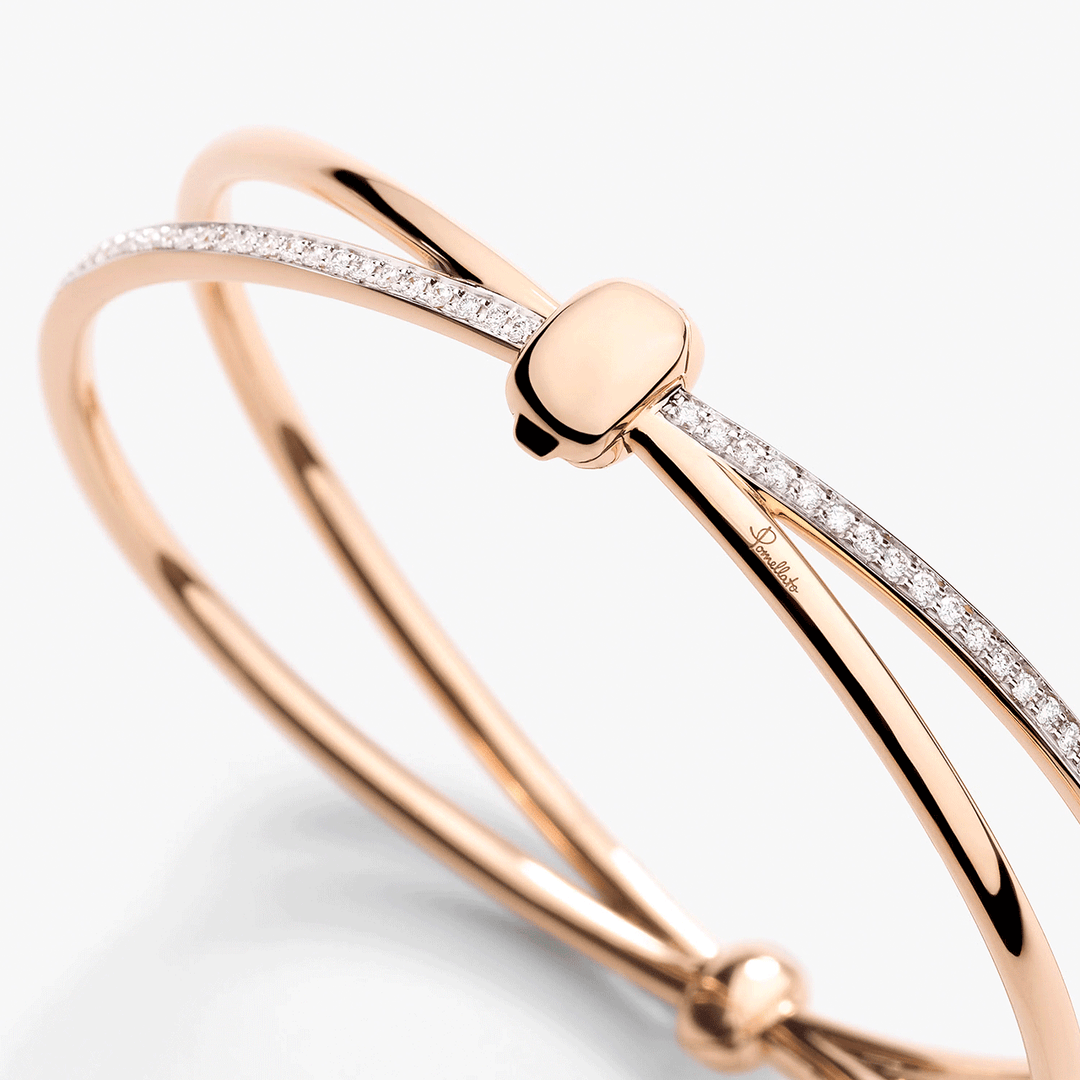 Pomellato Together 18k Rose Gold Diamond Bangle