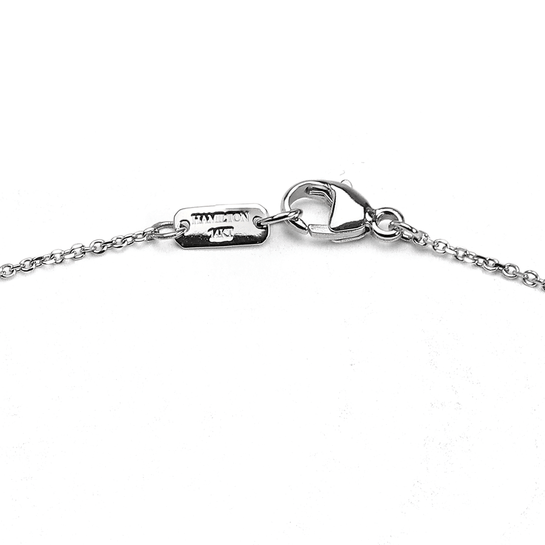 Hamilton Collection Mercer 14k White Recycled Gold 1.2mm Cable 16 Inch Necklace