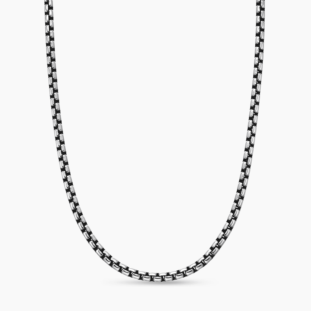 David Yurman Box Chain Necklace Sterling Silver, 3.6mm