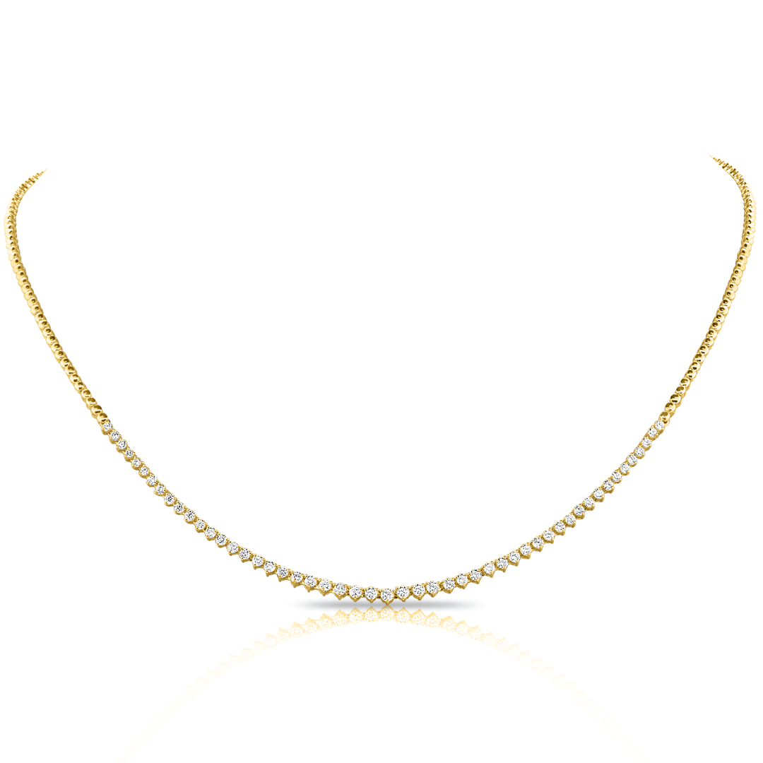14k Yellow Gold and Diamond 1.60 Total Weight Necklace