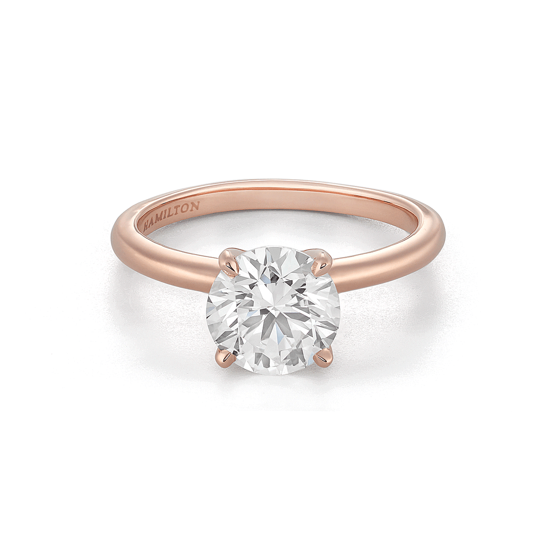 The Hamilton Select 2.00 CT I-J/SI 14k Rose Gold Engagement Ring GIA Certified