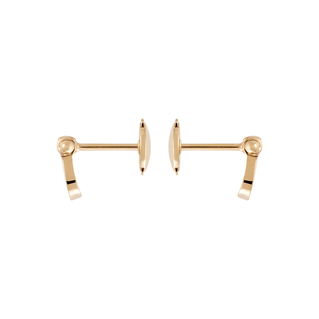 FRED Force 10 18k Yellow Gold and Diamond Small Stud Earrings