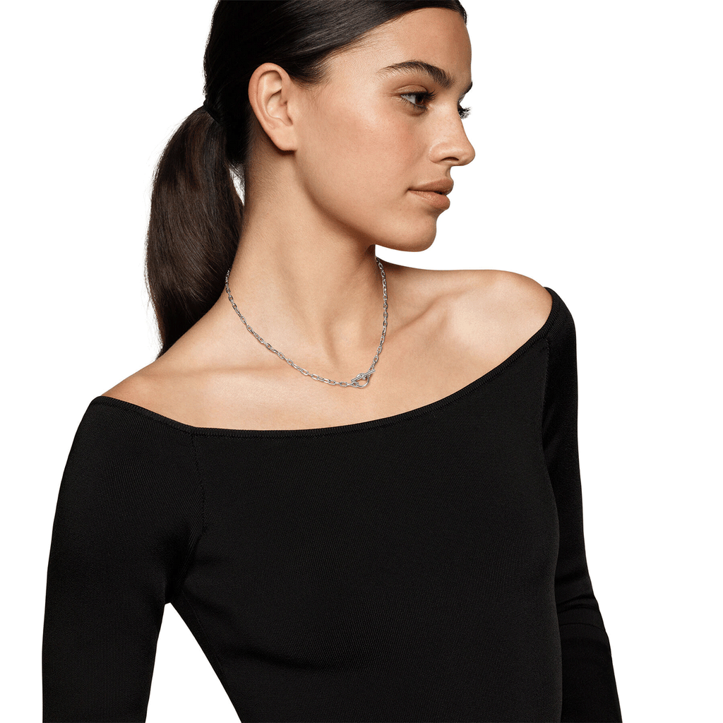 David Yurman DY Madison® Toggle Chain Necklace Sterling Silver, 3mm 17 Inch