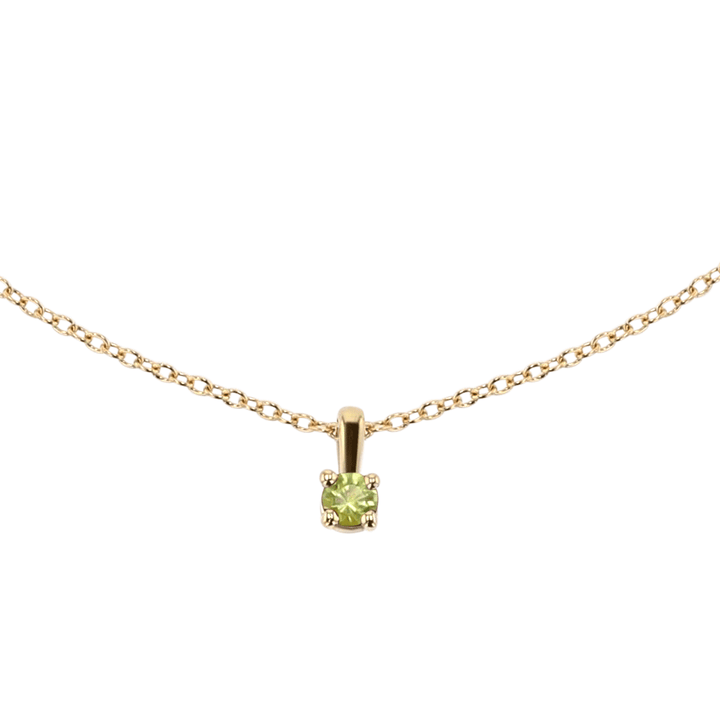 14k Yellow Gold and Peridot Birthstone Pendant