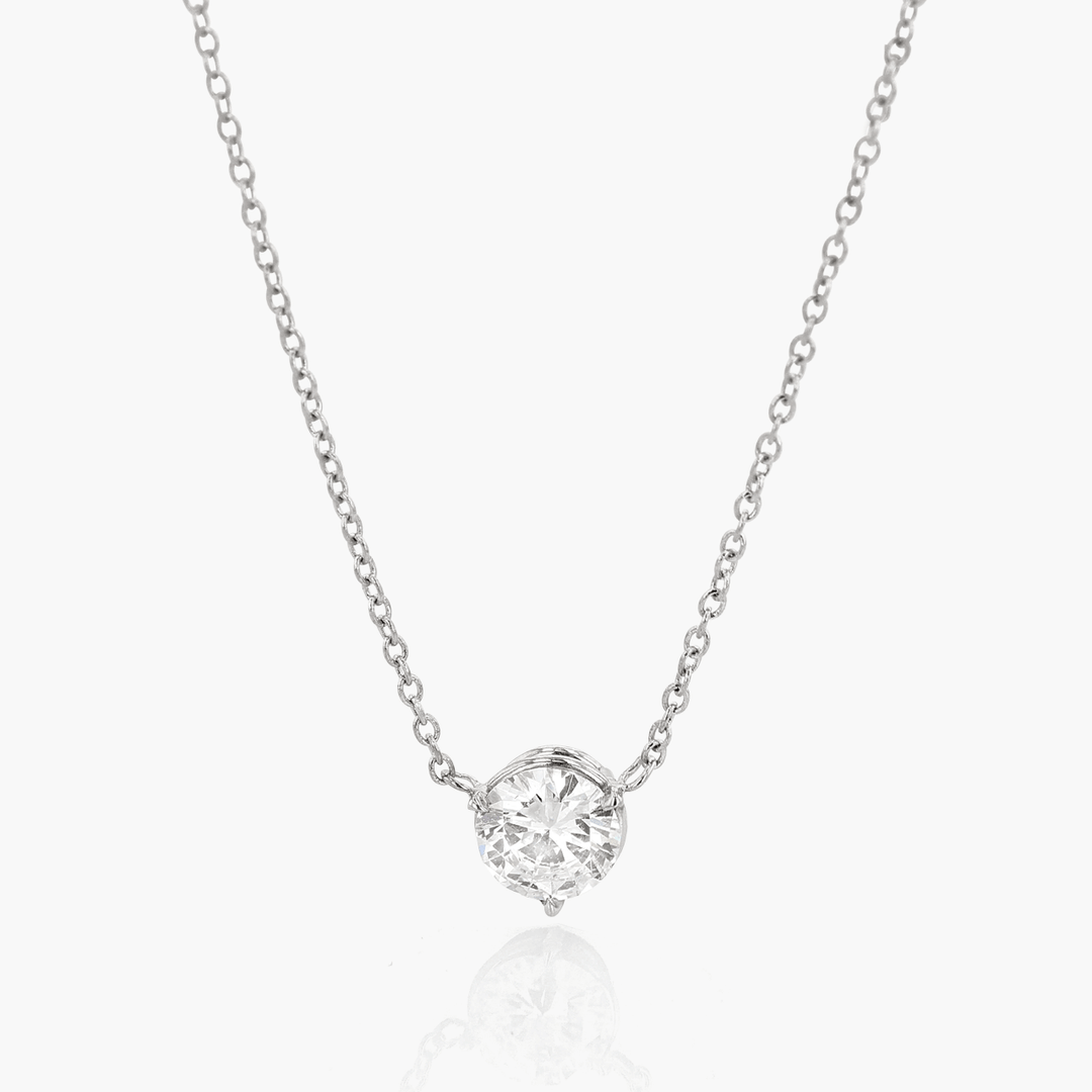 Hamilton 18k White Gold and .62 Total Weight Diamond Solitaire Pendant