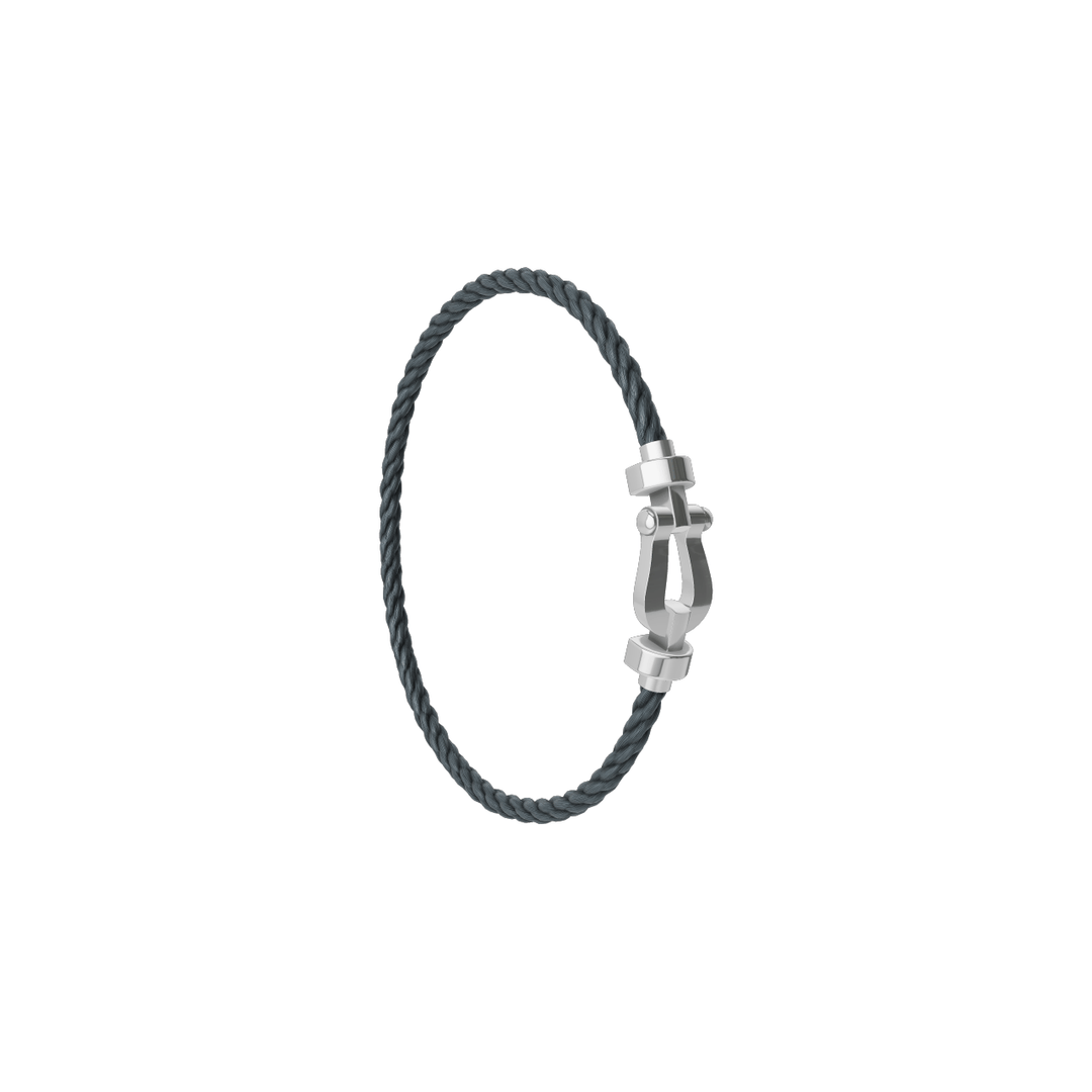 FRED Force 10 Storm Grey Cable with 18k White MD Buckle, Exclusively at Hamilton Jewelers