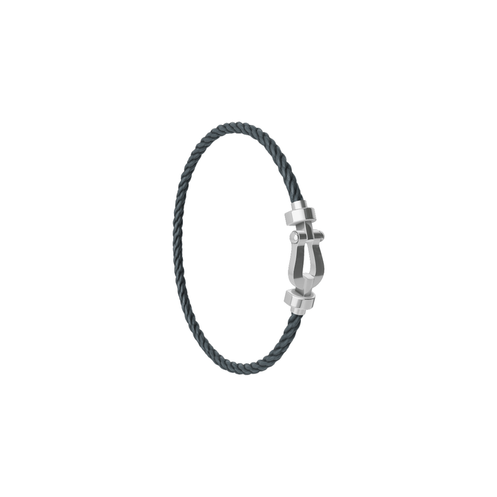 FRED Force 10 Storm Grey Cable with 18k White MD Buckle, Exclusively at Hamilton Jewelers