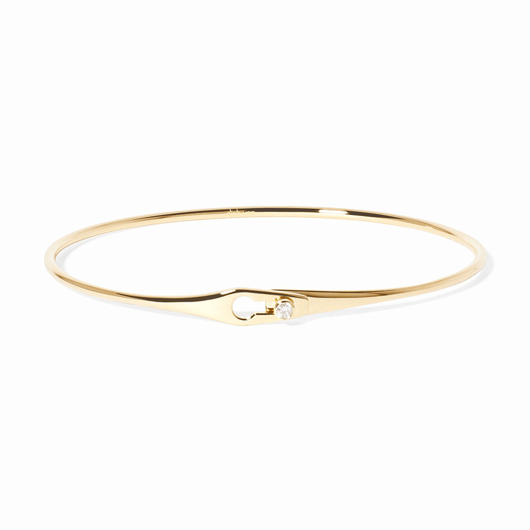 Dinh Van 18k Yellow Gold Serrure Jonc Bracelet