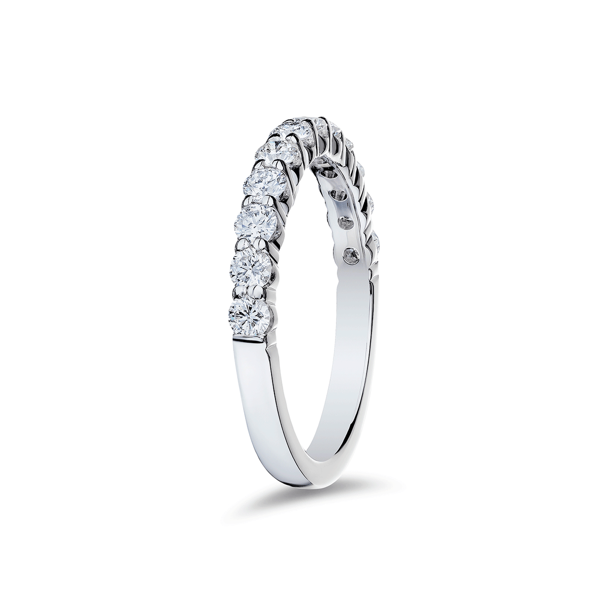 18k White Gold and 0.84 Total Weight Diamond Band