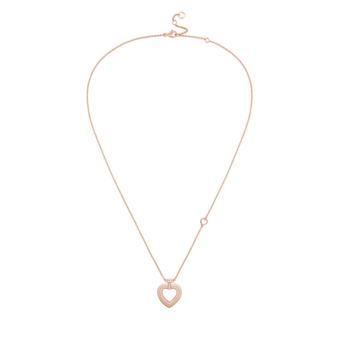 Fred Pretty Woman 18k Rose Gold and Pave Diamond MM Heart Pendant, Exclusively at Hamilton Jewelers