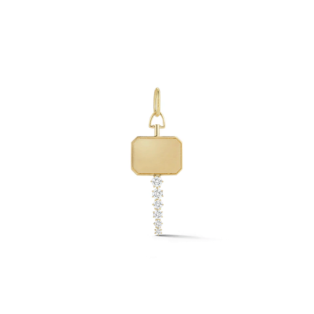 Jade Trau Catherine 18k Yellow Gold Key Charm