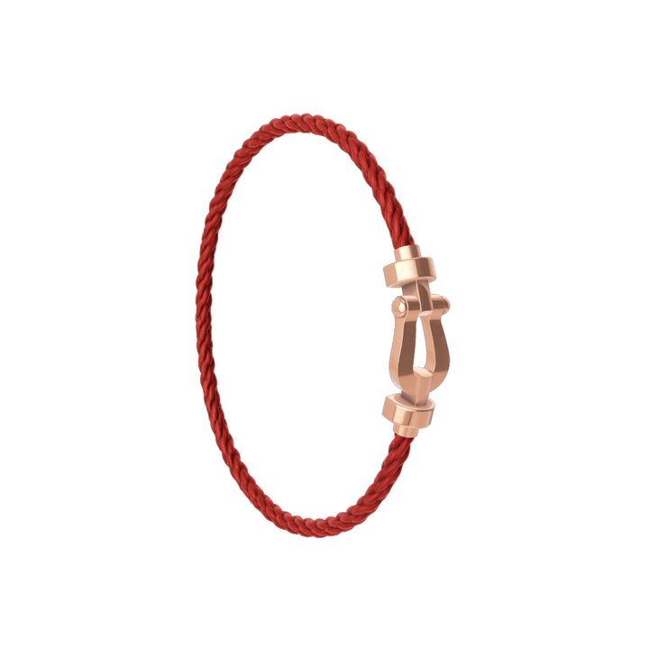 FRED Red Cord Bracelet with 18k Rose Gold MD Buckle, Exclusively at Hamilton Jewelers