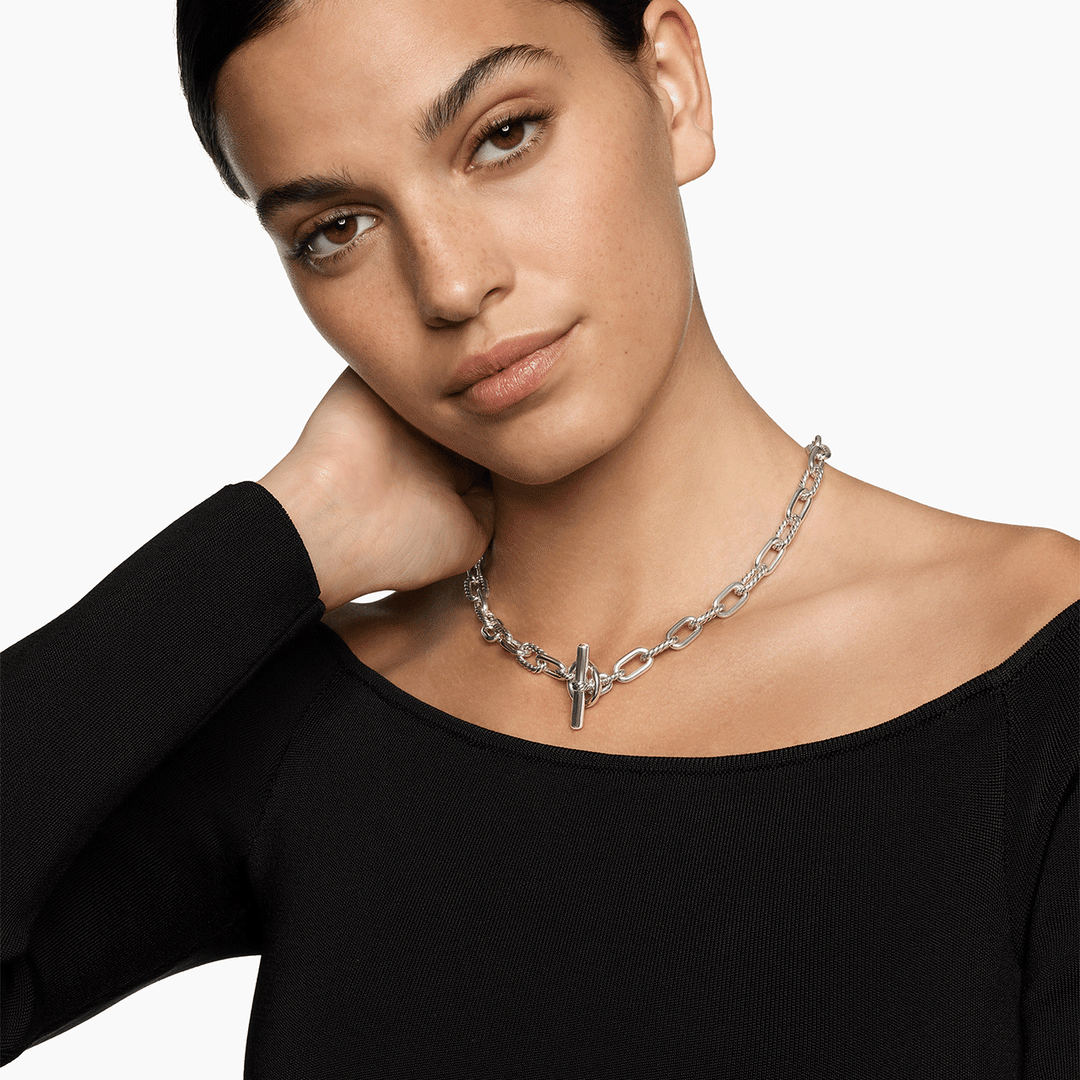David Yurman Madison Toggle Chain Necklace Sterling Silver, 8.5mm