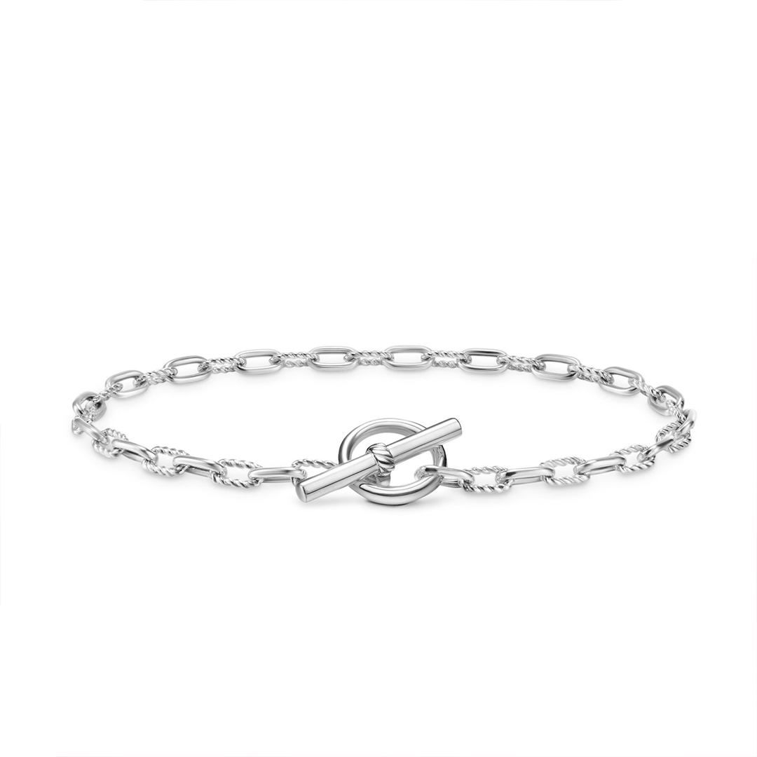 David Yurman DY Madison® Toggle Chain Bracelet Sterling Silver, 3mm Medium