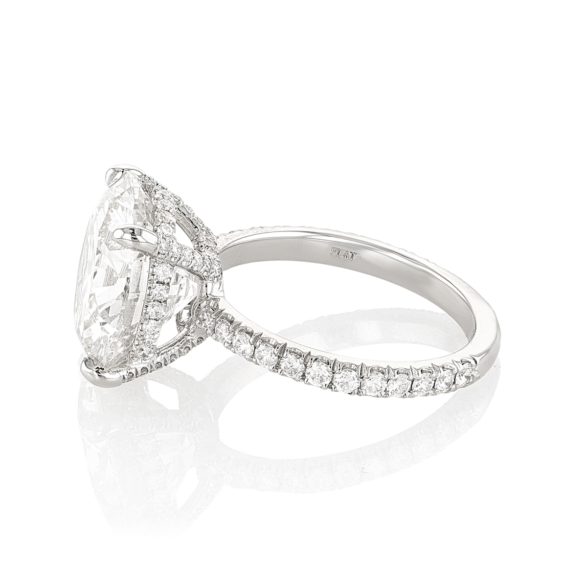 Hamilton Private Reserve Collection Platinum and Round Diamond 7.85 Total Weight Engagement Ring