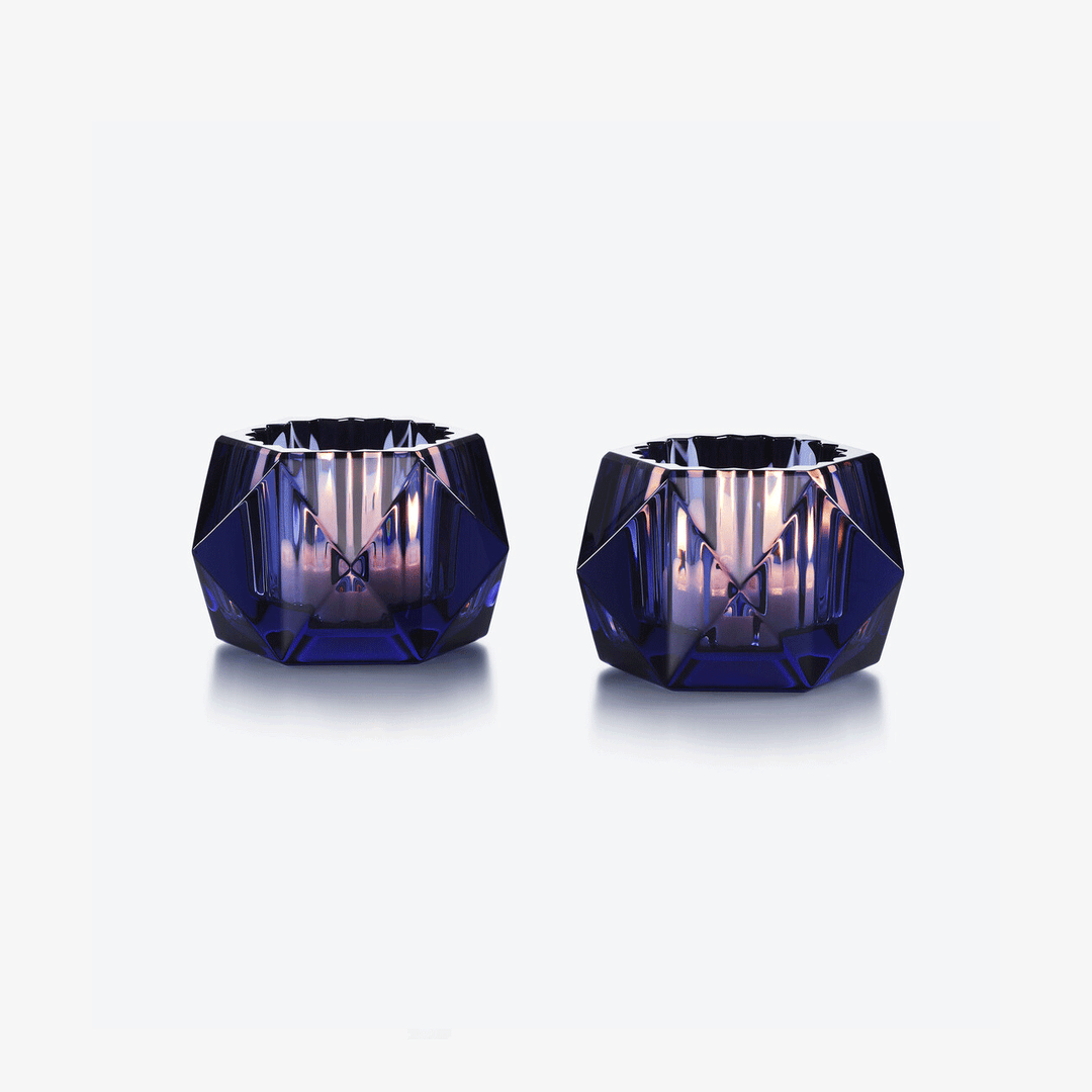 Baccarat Louxor Midnight Blue Votives Set of 2