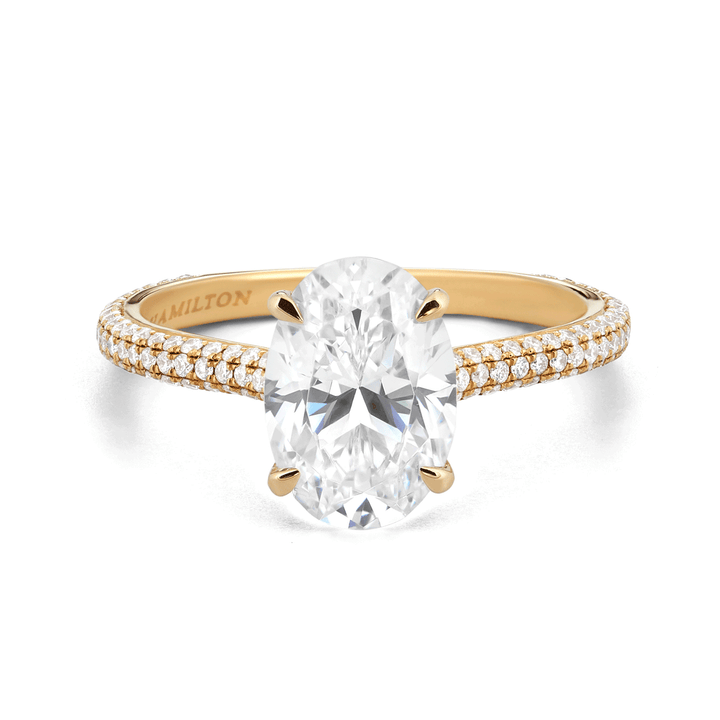 Olivia 18k Yellow Gold and Diamond Engagement Semi Mount Ring