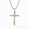 David Yurman The Crossover Collection Cross Necklace with 18k Yellow Gold