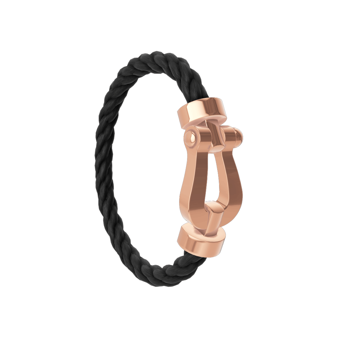 FRED Force 10 Black Cable with 18k Rose Gold Extra LG Buckle, Exclusively at Hamilton Jewelers