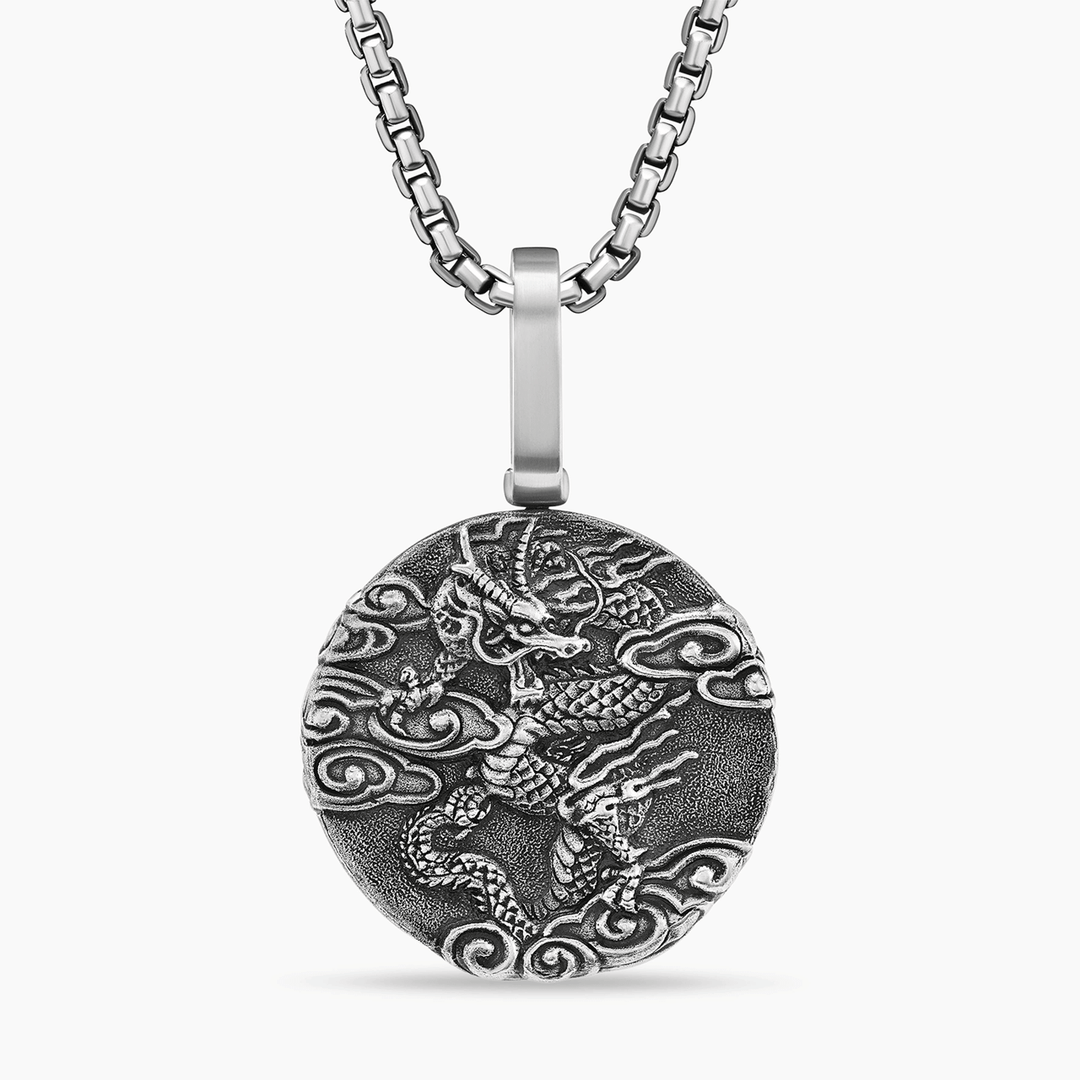 David Yurman Dragon Amulet Sterling Silver, 30.9mm