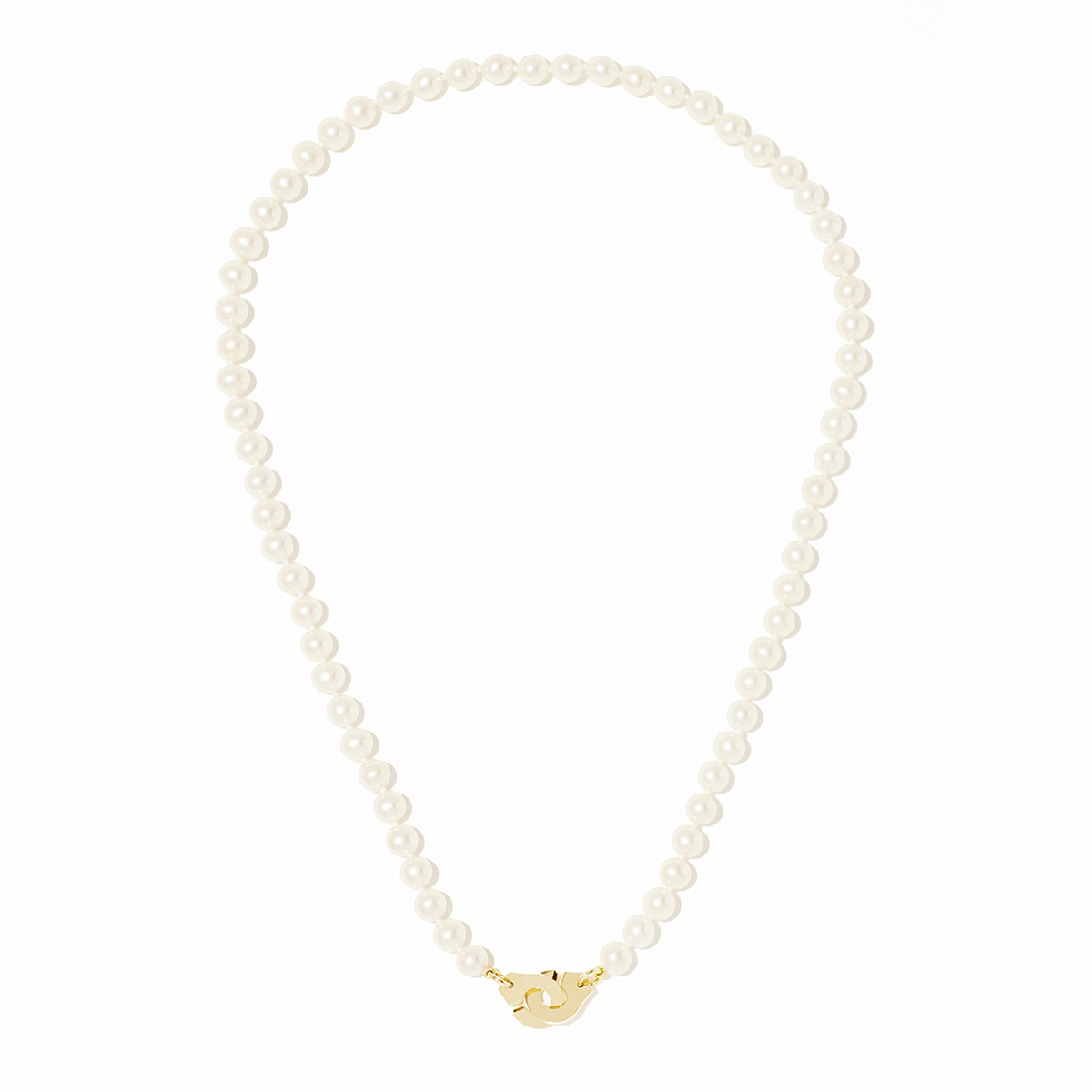 Dinh Van Menottes R10 18K Yellow Gold Pearl Necklace