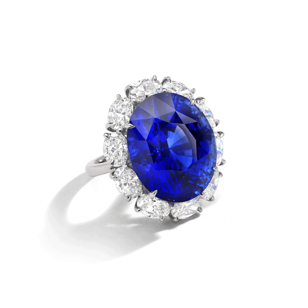 Hamilton Private Reserve Collection Platinum Sapphire 32.05 Total Weight Ring
