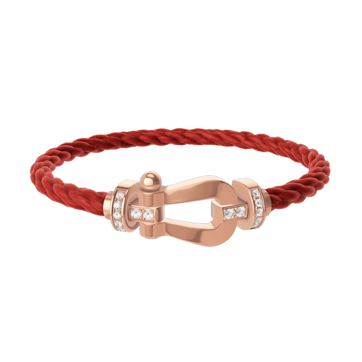 FRED Force 10 Red Cord with 18k Half Diamond LG Buckle, Exclusively at Hamilton Jewelers