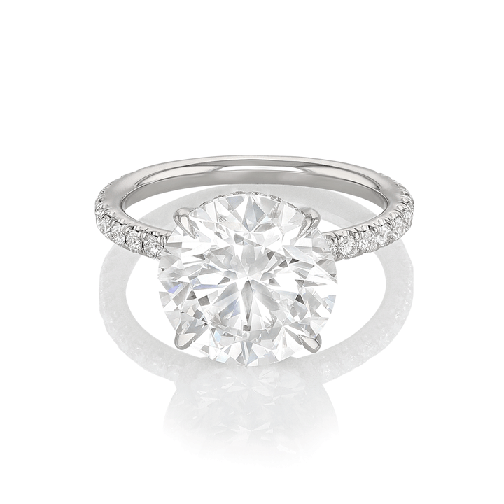 The Hamilton Silhouette Origin Platinum and 5.01 Total Weight Diamond Engagement Ring