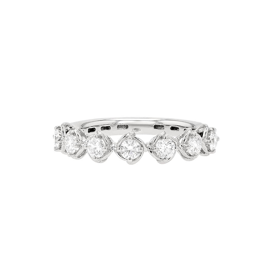 Hamilton Duet Collection 18k White Gold and 0.70 Total Weight Diamond Band