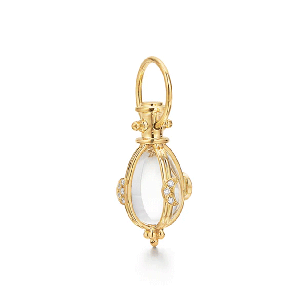 Temple St. Clair 18k Yellow Gold Small Lunar Phase Amulet