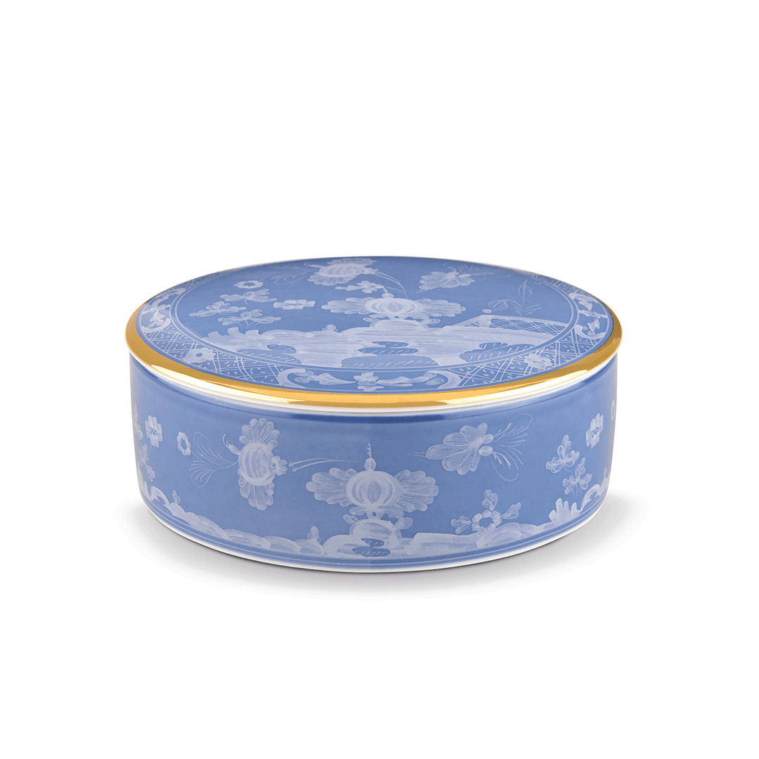 Ginori 1735 Oriente Italiano Pervinca Round Trinket Box