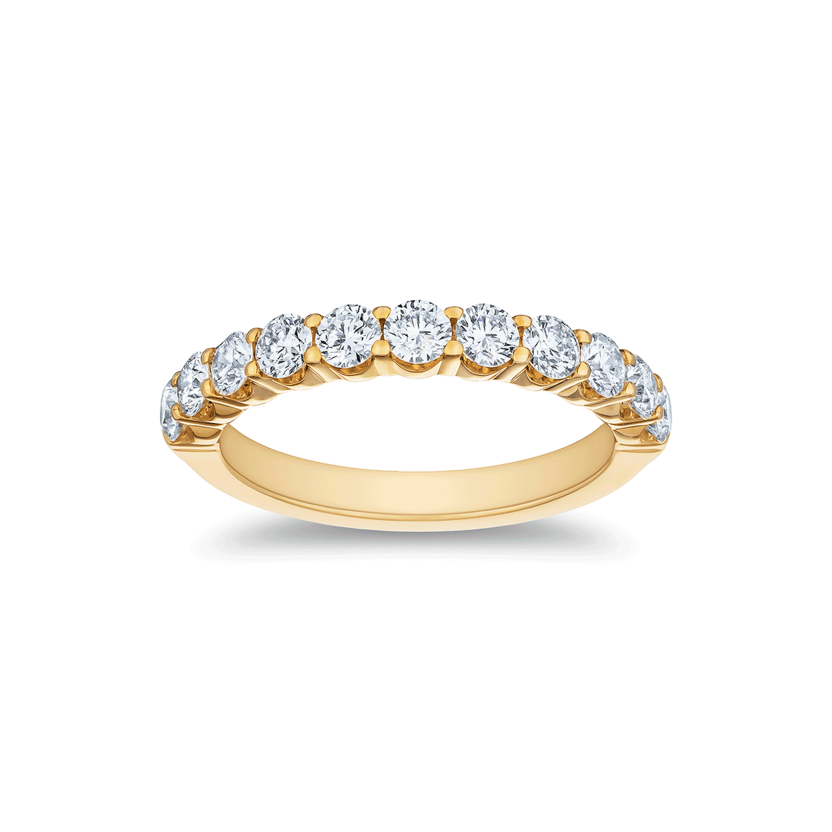 18k Yellow Gold and 1.04 Total Weight Diamond Band