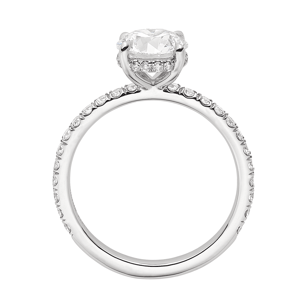 Hamilton Silhouette Collection Platinum and Radiant Cut Diamond Mounting Ring