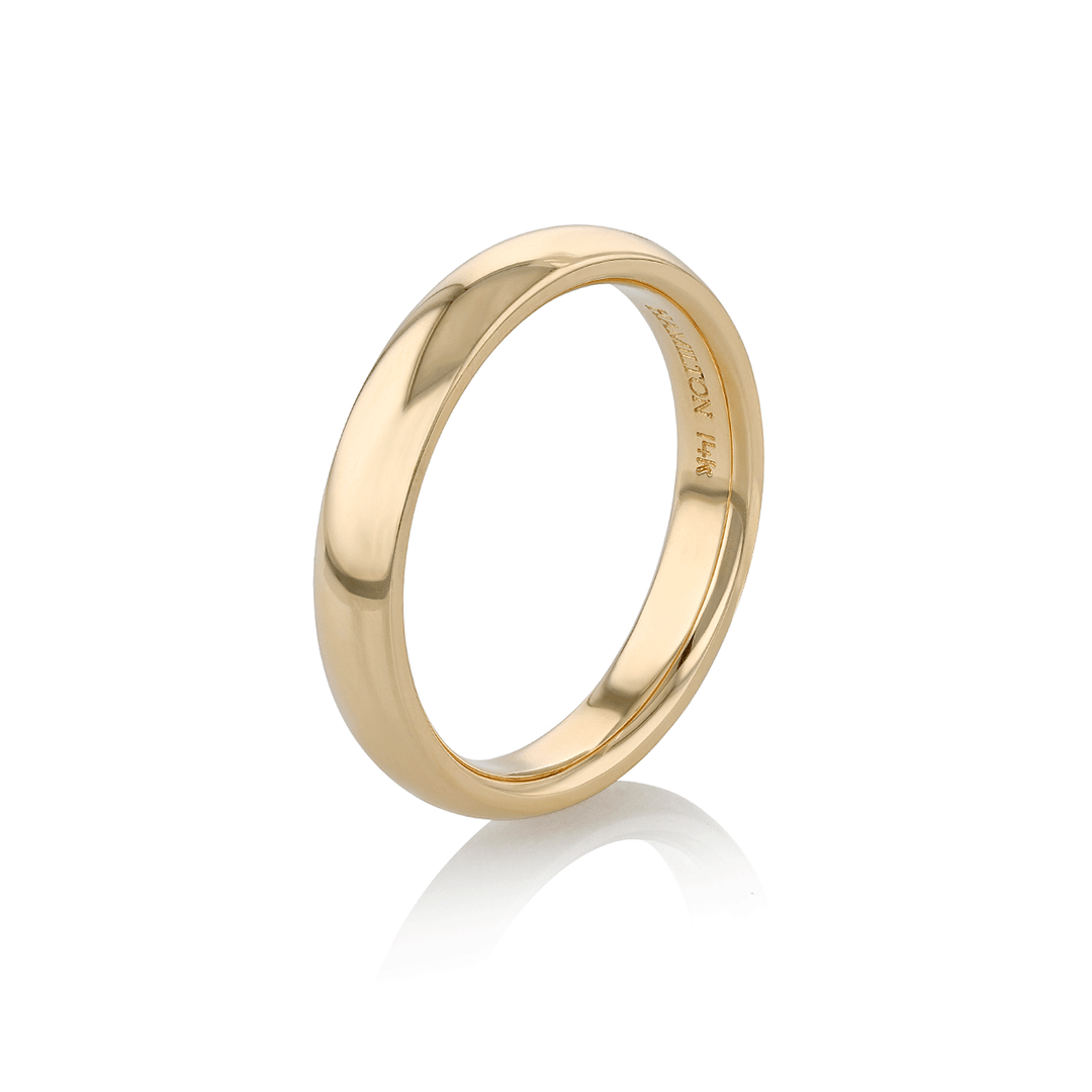 Hamilton Collection 14k Yellow Recycled Gold 4mm Comfort Fit Wedding Band