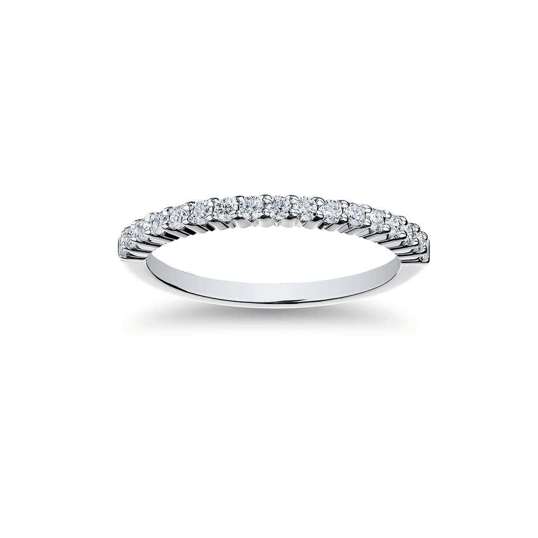 18k White Gold and 0.34 Total Weight Diamond Band