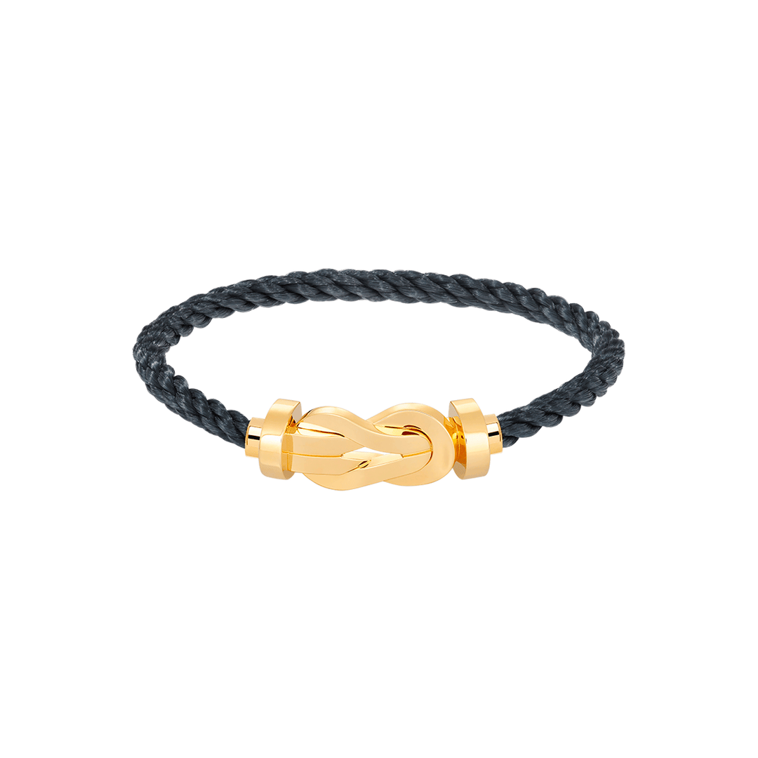 FRED Storm Grey Cord 18k Yellow Gold LG Chance Infinie Buckle, Exclusively ay Hamilton Jewelers