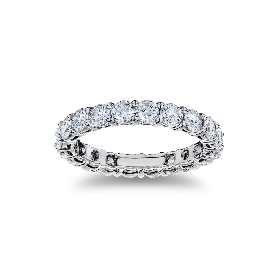 Platinum and 2.50 Total Weight Diamond Eternity Band