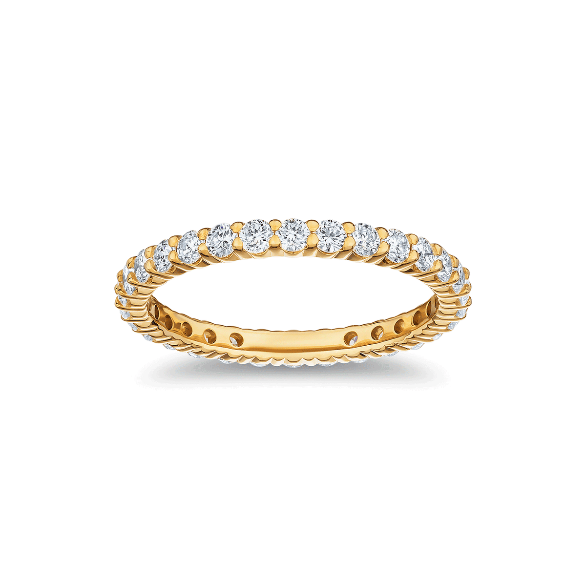 18k Yellow Gold and 1.07 Total Weight Round Diamond Band
