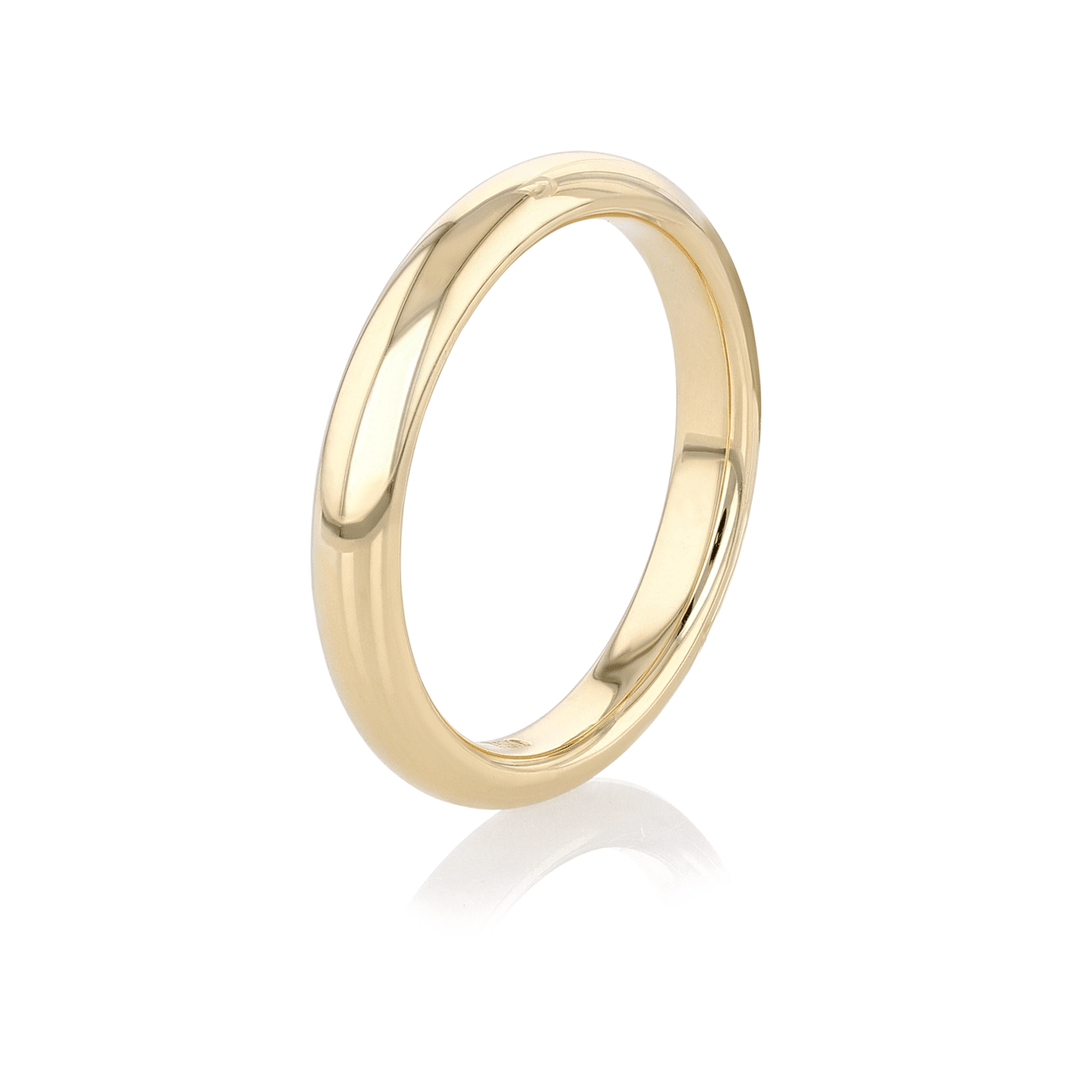 Hamilton Collection 18k Recycled Gold 3mm Comfort Fit Wedding Band