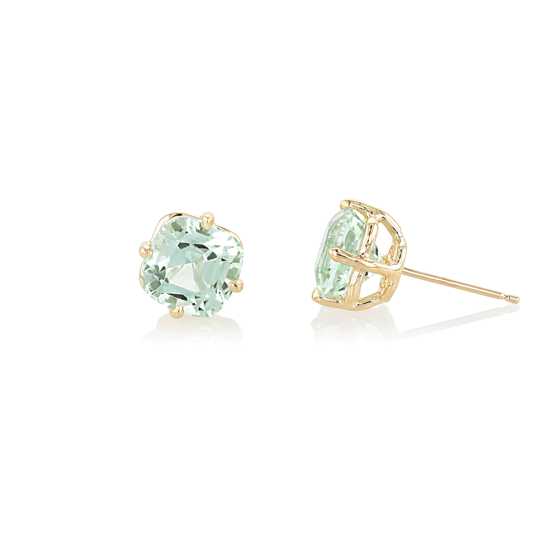Hamilton Caroline Collection 18k Yellow Gold and Mint Tourmaline Stud Earrings