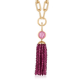 Goshwara G-One 18k Yellow Gold and Rubelite Pink Tourmaline Pendant