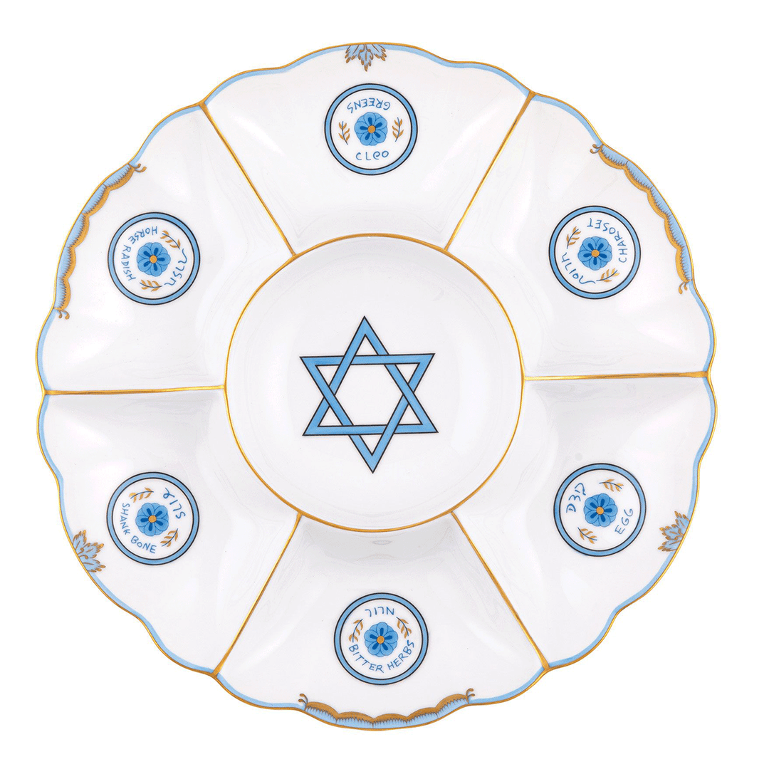 Herend Blue Seder Plate