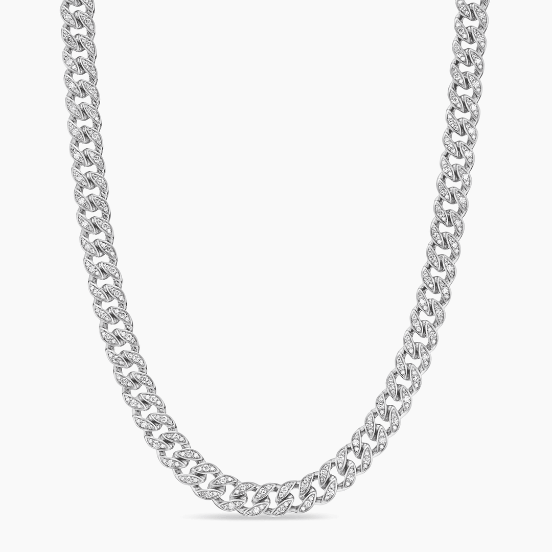 David Yurman Curb Chain Necklace with Diamonds, 7mm