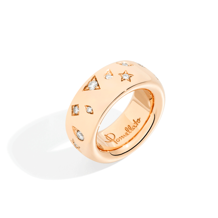 Pomellato Iconica 18k Yellow Gold Diamond Medium Ring