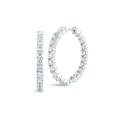 Roberto Coin Perfect Diamond Hoops 18k White gold 28mm Hoops