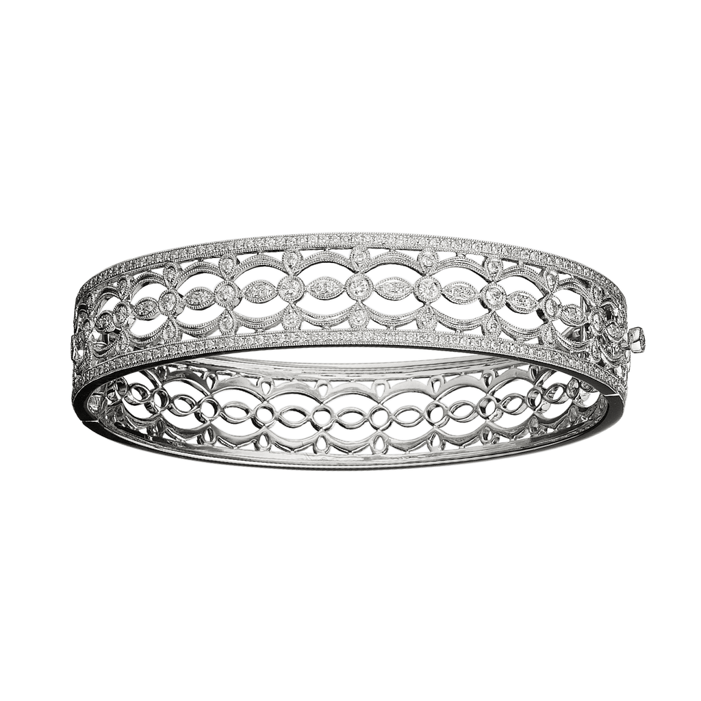 Hamilton Heritage Collection 18k Wide 12mm Diamond 1.52 Total Weight Bangle