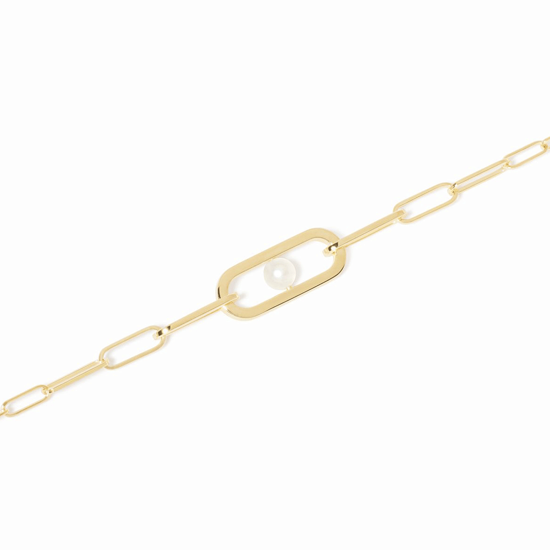 Dinh Van Maillon 18k Yellow Gold Small Pearl Bracelet